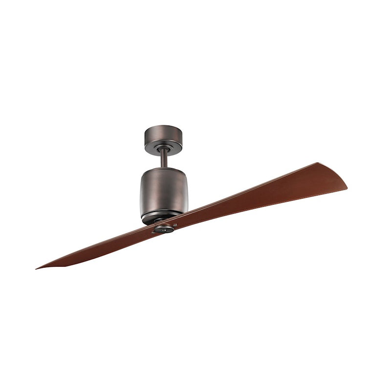 Kichler Ferron 60in Ceiling Fan | Contemporary Oil Brushed Bronze and Non-Reversible Blades | Living Room & Bedroom | Model 300160OBB