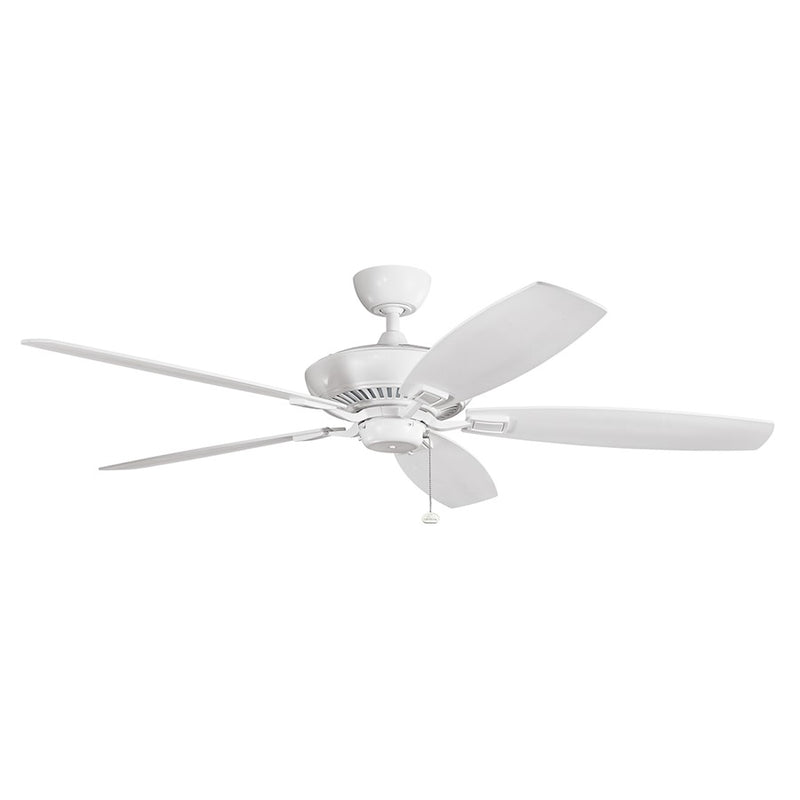 Kichler Canfield 60in XL Ceiling Fan | White Finish and White/White Blades | Bedroom & Living Room | 60 x 14 in | Model 300188WH