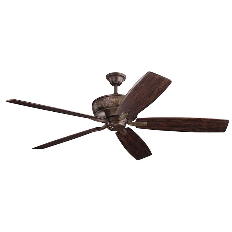 Kichler Monarch 70in Ceiling Fan | Tannery Bronze Steel | Large Living Room & Great Room | 70 x 20 in, 3-Speed Wall Control | Model 300206TZ