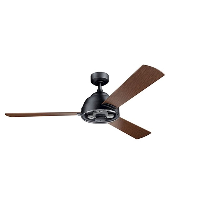 Kichler Pinion 60in Ceiling Fan | Industrial Anvil Iron and Distressed Antique Gray Blades | Living Rooms & Great Rooms | Model 300253AVI