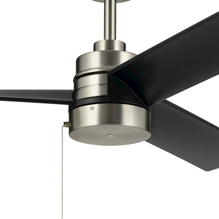 Kichler 52" Spyn Lite Ceiling Fan, Brushed Nickel/Satin Black