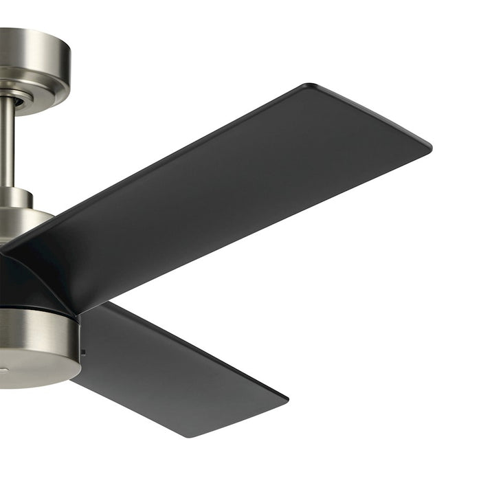 Kichler 52" Spyn Lite Ceiling Fan, Brushed Nickel/Satin Black