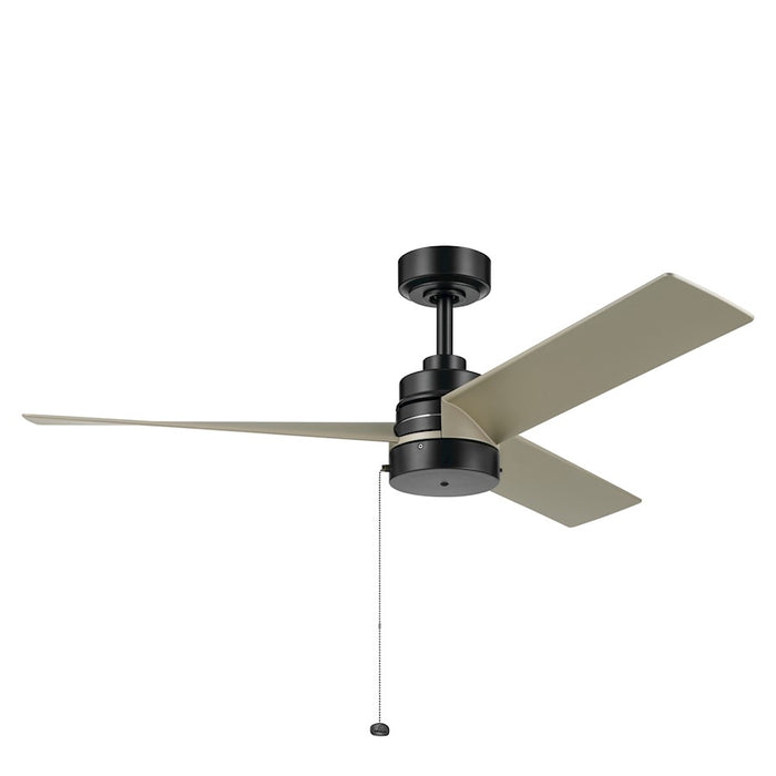 Kichler 52" Spyn Lite Ceiling Fan, Satin Black/Satin Black - 300375SBK