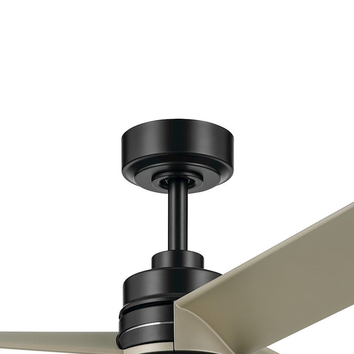 Kichler 52" Spyn Lite Ceiling Fan, Satin Black/Satin Black