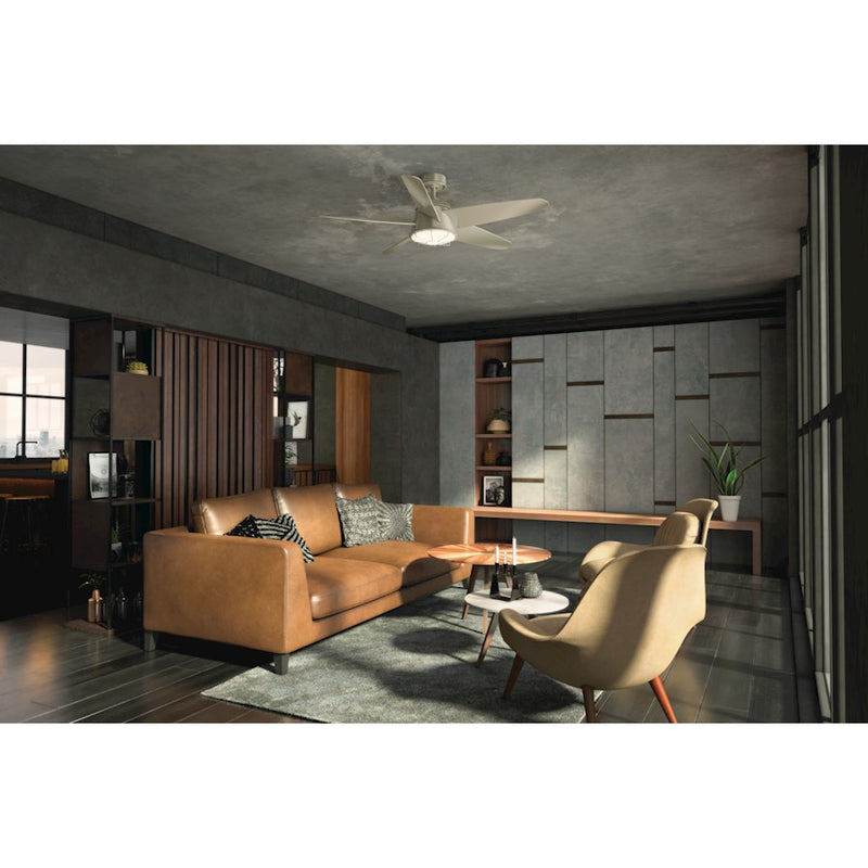 Kichler Daya 54in 1-Light LED Ceiling Fan | Coastal Satin Black Steel with Opal Glass | Living Room & Covered Patio | 54in Blade | Model 310072SBK