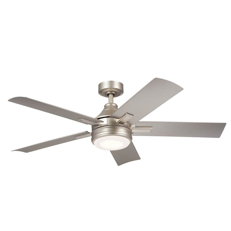 Kichler Tide 52in Ceiling Fan | White with Frosted Glass Light Kit | Living Room & Bedroom | 52 x 52 x 14 in | Model 310075WH