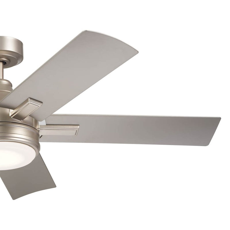 Kichler Tide 52in Ceiling Fan | White with Frosted Glass Light Kit | Living Room & Bedroom | 52 x 52 x 14 in | Model 310075WH