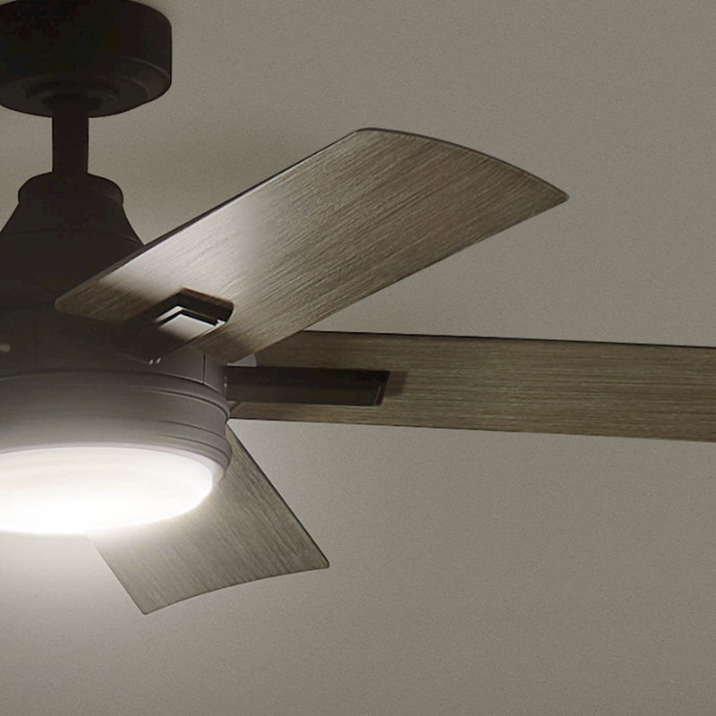 Kichler Tide 52in Ceiling Fan | White with Frosted Glass Light Kit | Living Room & Bedroom | 52 x 52 x 14 in | Model 310075WH