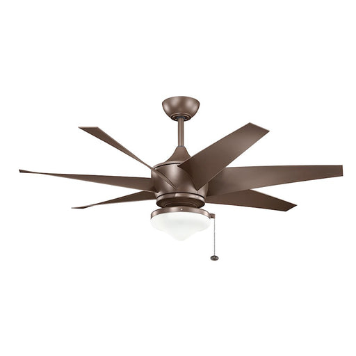 Kichler Lehr II 54in Ceiling Fan | Contemporary Coffee Mocha ABS Blades | Covered Patio & Indoor Living | 54 x 54 x 20 in, Wet Rated | Model 310112CMO