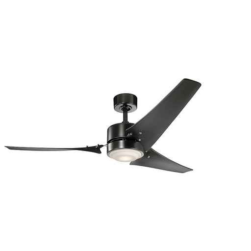 Kichler Rana 60in Ceiling Fan | Modern Satin Black with Integrated LED | Covered Patios & Large Rooms | 60 x 15.75 in | Model 310155SBK