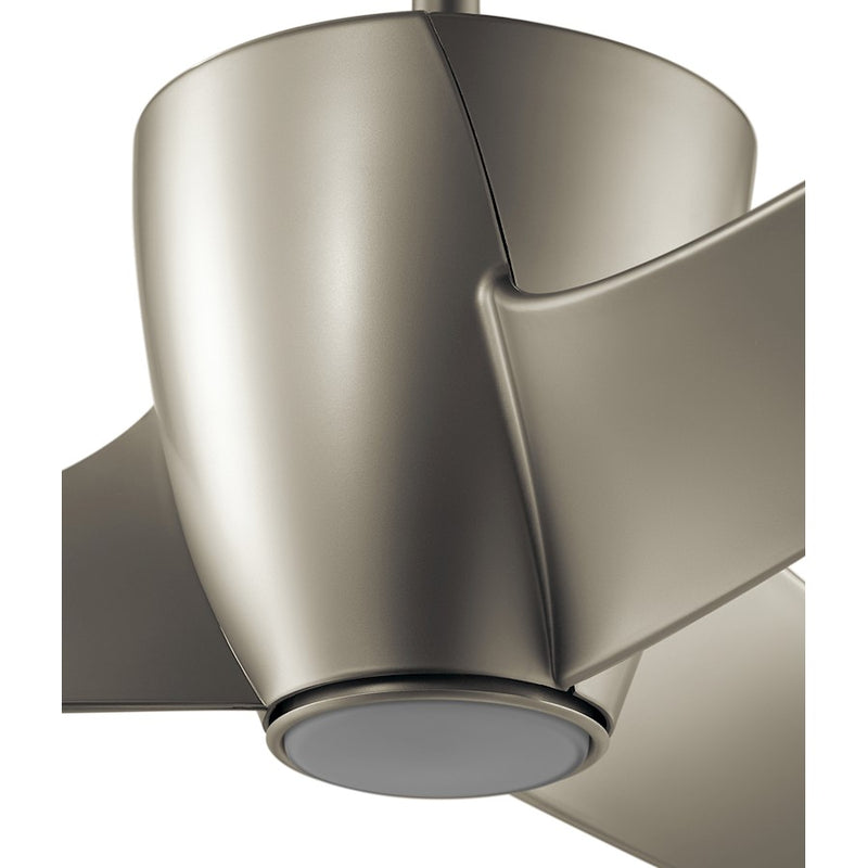 Kichler Phree 56in Ceiling Fan with Light | Brushed Nickel ABS and Etched Opal Glass | Living Room & Bedroom | 56 x 56 x 16 in | Model 310175NI