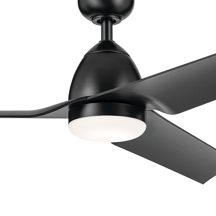 Kichler 54" Fit Ceiling Fan, Satin Black/Satin Natural Black