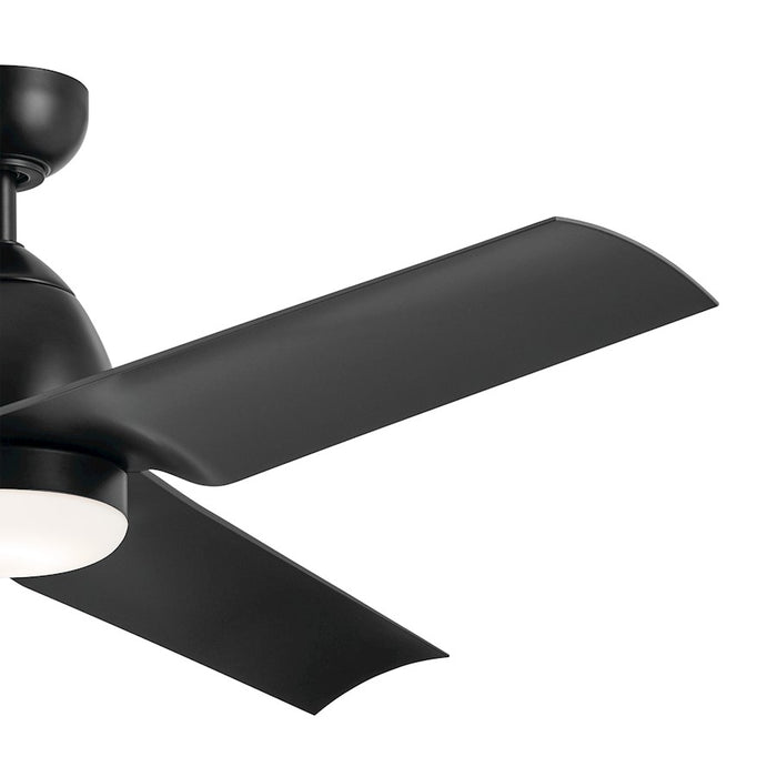 Kichler 54" Fit Ceiling Fan, Satin Black/Satin Natural Black