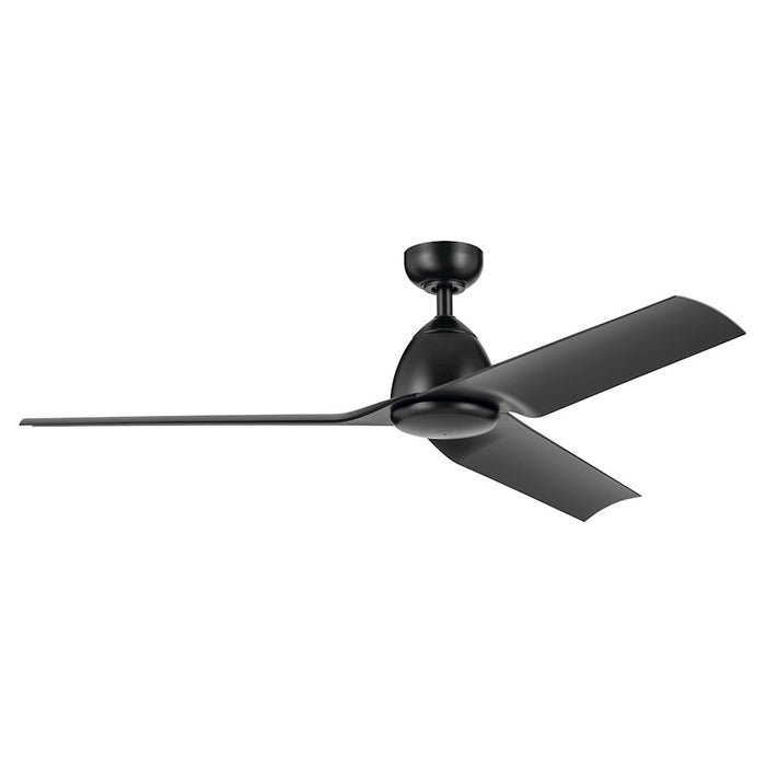 Kichler 54" Fit Ceiling Fan, Satin Black/Satin Natural Black