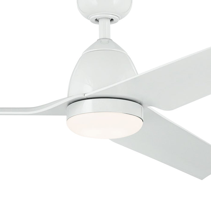 Kichler 54" Fit Ceiling Fan, White/White