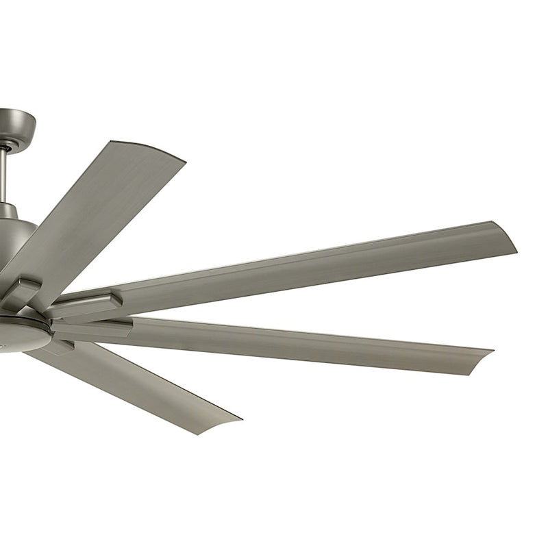 Kichler Breda 75in 8-Blade Ceiling Fan | Satin Natural Bronze Steel and Blades | Large Living Room & Covered Patio | 75 x 16.5 in | Model 310275SNB