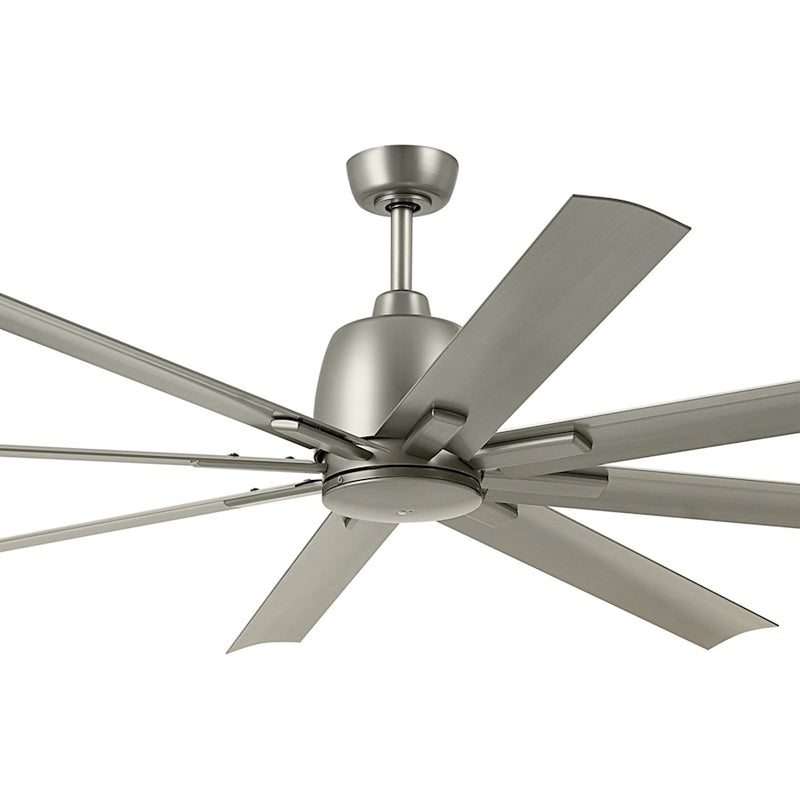 Kichler Breda 75in 8-Blade Ceiling Fan | Satin Natural Bronze Steel and Blades | Large Living Room & Covered Patio | 75 x 16.5 in | Model 310275SNB