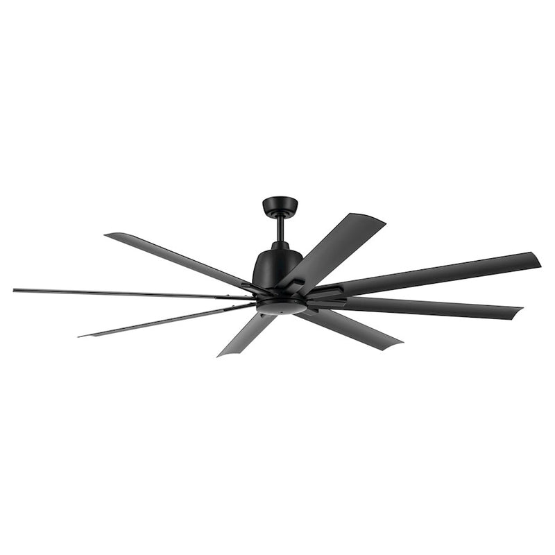 Kichler Breda 75in 8-Blade Ceiling Fan | Satin Natural Bronze Steel and Blades | Large Living Room & Covered Patio | 75 x 16.5 in | Model 310275SNB