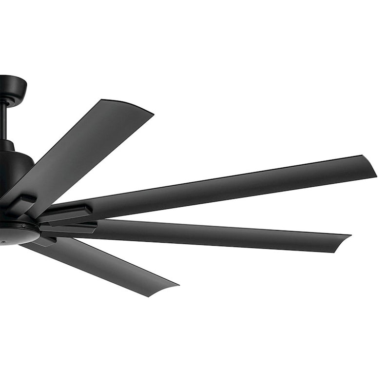 Kichler Breda 75in 8-Blade Ceiling Fan | Satin Natural Bronze Steel and Blades | Large Living Room & Covered Patio | 75 x 16.5 in | Model 310275SNB