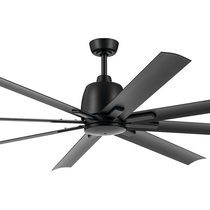 Kichler Breda 75in 8-Blade Ceiling Fan | Satin Natural Bronze Steel and Blades | Large Living Room & Covered Patio | 75 x 16.5 in | Model 310275SNB