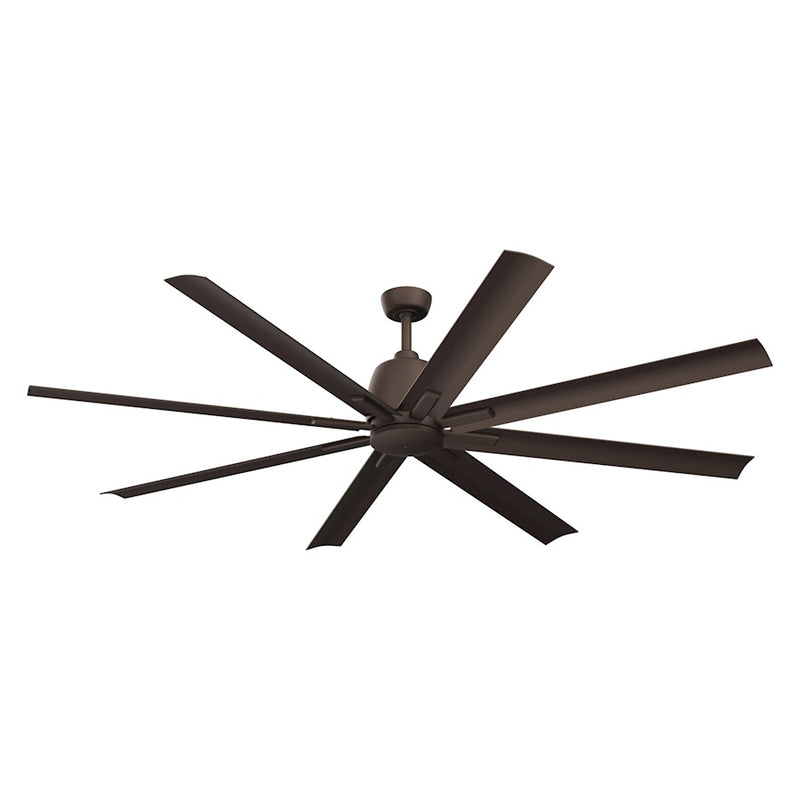 Kichler Breda 75in 8-Blade Ceiling Fan | Satin Natural Bronze Steel and Blades | Large Living Room & Covered Patio | 75 x 16.5 in | Model 310275SNB