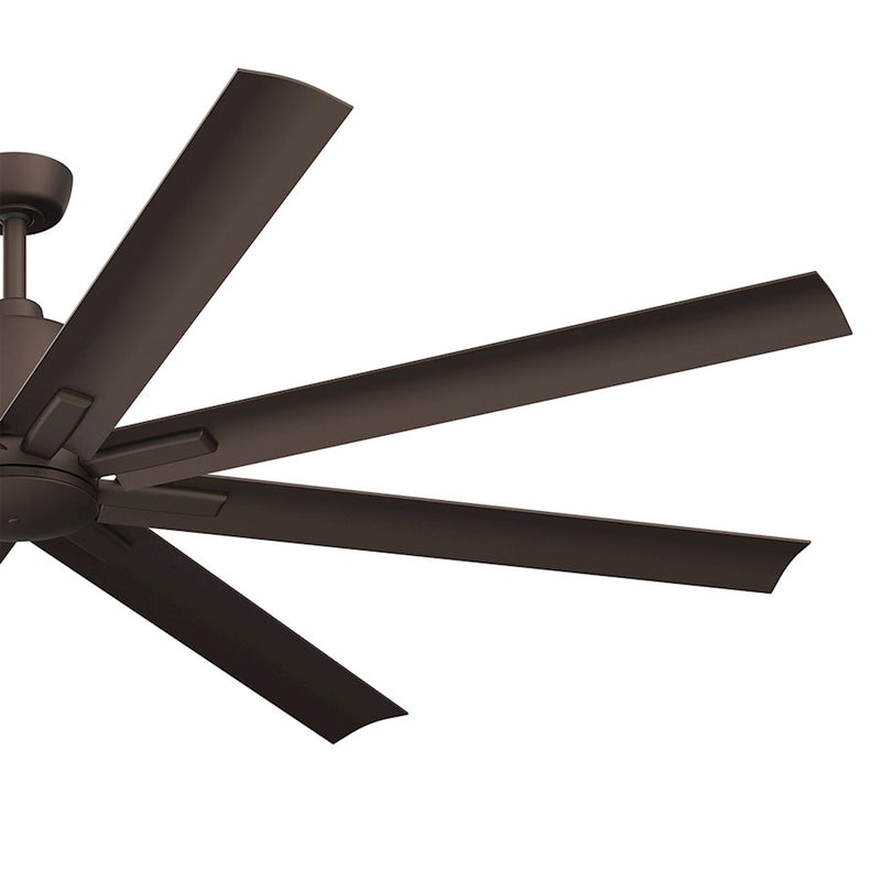 Kichler Breda 75in 8-Blade Ceiling Fan | Satin Natural Bronze Steel and Blades | Large Living Room & Covered Patio | 75 x 16.5 in | Model 310275SNB