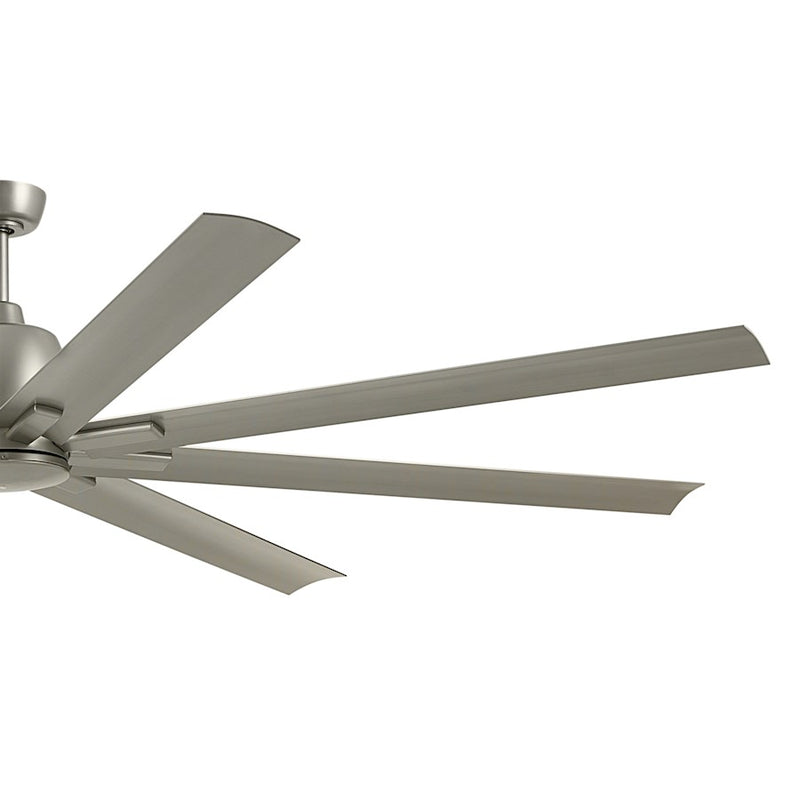 Kichler Breda 75in 8-Blade Ceiling Fan | Satin Natural Bronze Steel and Blades | Large Living Room & Covered Patio | 75 x 16.5 in | Model 310275SNB