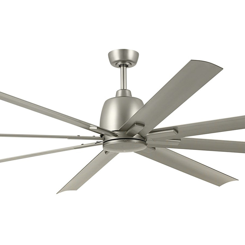 Kichler Breda 75in 8-Blade Ceiling Fan | Satin Natural Bronze Steel and Blades | Large Living Room & Covered Patio | 75 x 16.5 in | Model 310275SNB