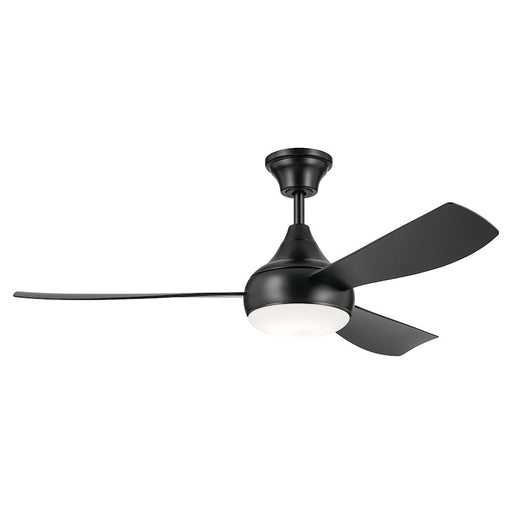 Kichler 54" Ample Ceiling Fan, Satin Black/Satin Black - 310354SBK