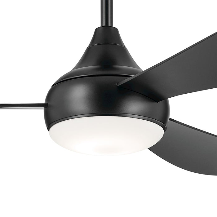 Kichler 54" Ample Ceiling Fan, Satin Black/Satin Black