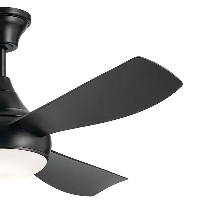 Kichler 54" Ample Ceiling Fan, Satin Black/Satin Black
