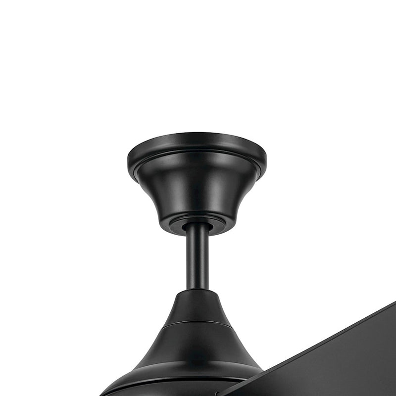 Kichler 54" Ample Ceiling Fan, Satin Black/Satin Black