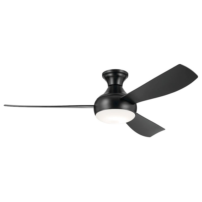 Kichler 54" Ample Ceiling Fan, Satin Black/Satin Black