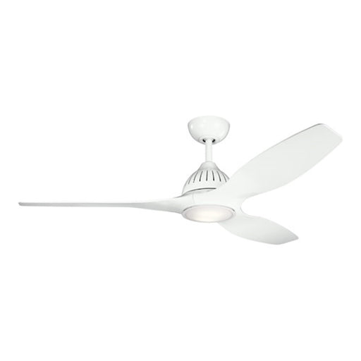 Kichler Jace 60in LED Ceiling Fan | White Steel with White Blades | Living Room & Bedroom | 60 x 15 in | Model 310360WH