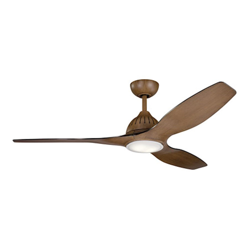 Kichler Jace 60in LED Ceiling Fan | Walnut Steel and Walnut Blades | Living Room & Bedroom | 60 x 60 x 15 in | Model 310360WN