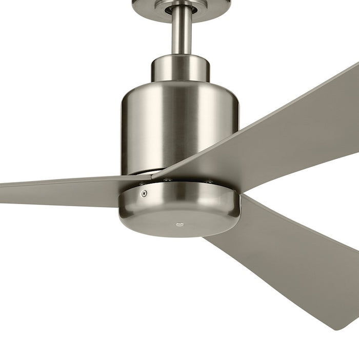 Kichler 52" True Ceiling Fan, Brushed Stainless Steel/Silver