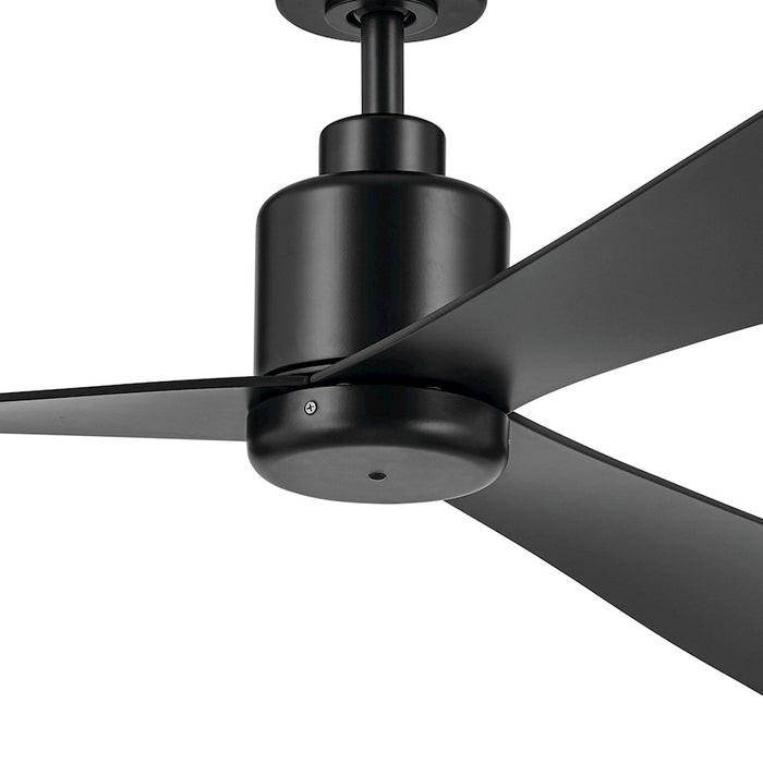 Kichler 52" True Ceiling Fan, Satin Black/Satin Black