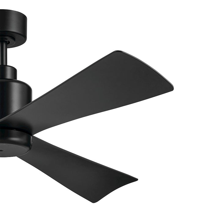 Kichler 52" True Ceiling Fan, Satin Black/Satin Black