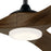 Kichler Mylo 1Lt 52" Ceiling Fan, Black/Aged Walnut/Etched