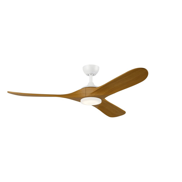 Kichler Mylo 1Lt 60" Ceiling Fan, White/White Maple/Etched - 310560MWH