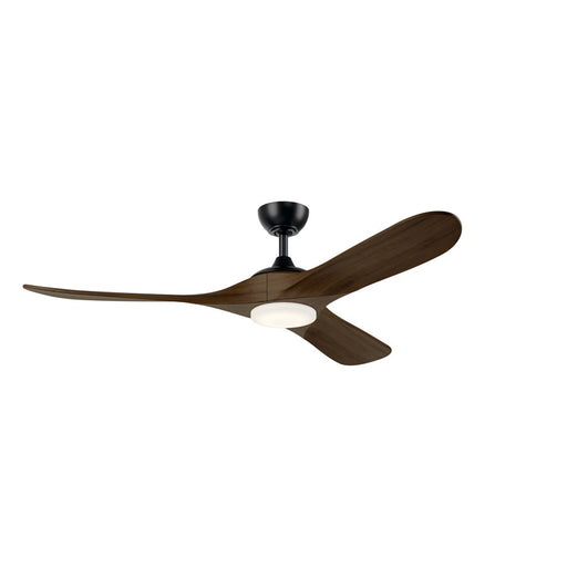 Kichler Mylo 1Lt 60" Ceiling Fan, Black/Aged Walnut/Etched - 310560SBK