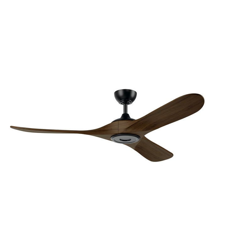 Kichler Mylo 1Lt 60" Ceiling Fan, Black/Aged Walnut/Etched