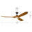 Kichler Mylo 1Lt 70" Ceiling Fan, Iron/Honey Maple/Satin Etched