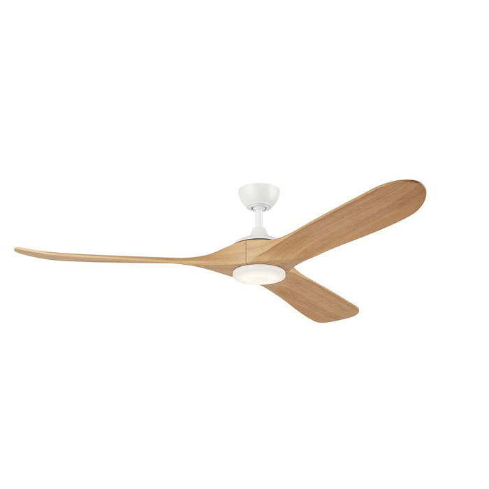 Kichler Mylo 1Lt 70" Ceiling Fan, White/White Maple/Etched - 310570MWH