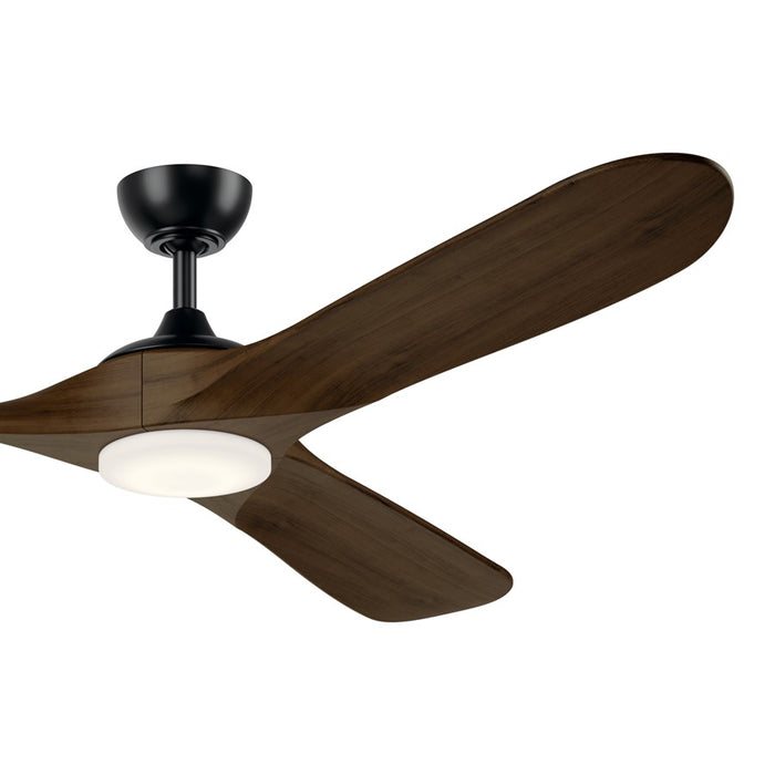 Kichler Mylo 1Lt 70" Ceiling Fan, Black/Aged Walnut/Etched