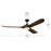 Kichler Mylo 1Lt 70" Ceiling Fan, Black/Aged Walnut/Etched