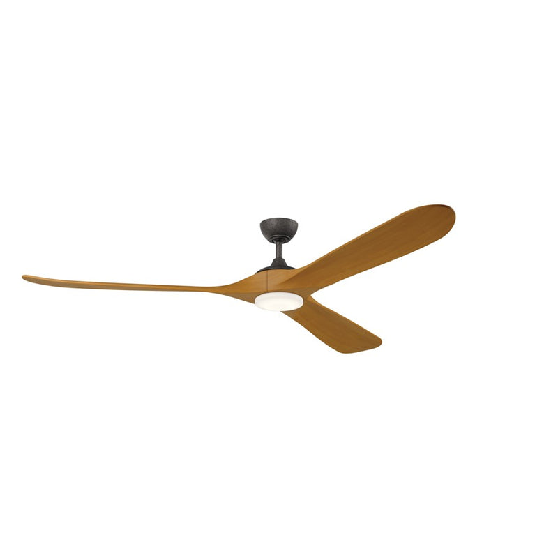 Kichler Mylo 1Lt 80" Ceiling Fan, Iron/Honey Maple/Satin Etched
