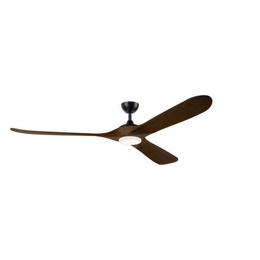 Kichler Mylo 1Lt 80" Ceiling Fan, Black/Aged Walnut/Etched