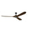Kichler Mylo 1Lt 80" Ceiling Fan, Black/Aged Walnut/Etched
