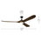 Kichler Mylo 1Lt 80" Ceiling Fan, Black/Aged Walnut/Etched